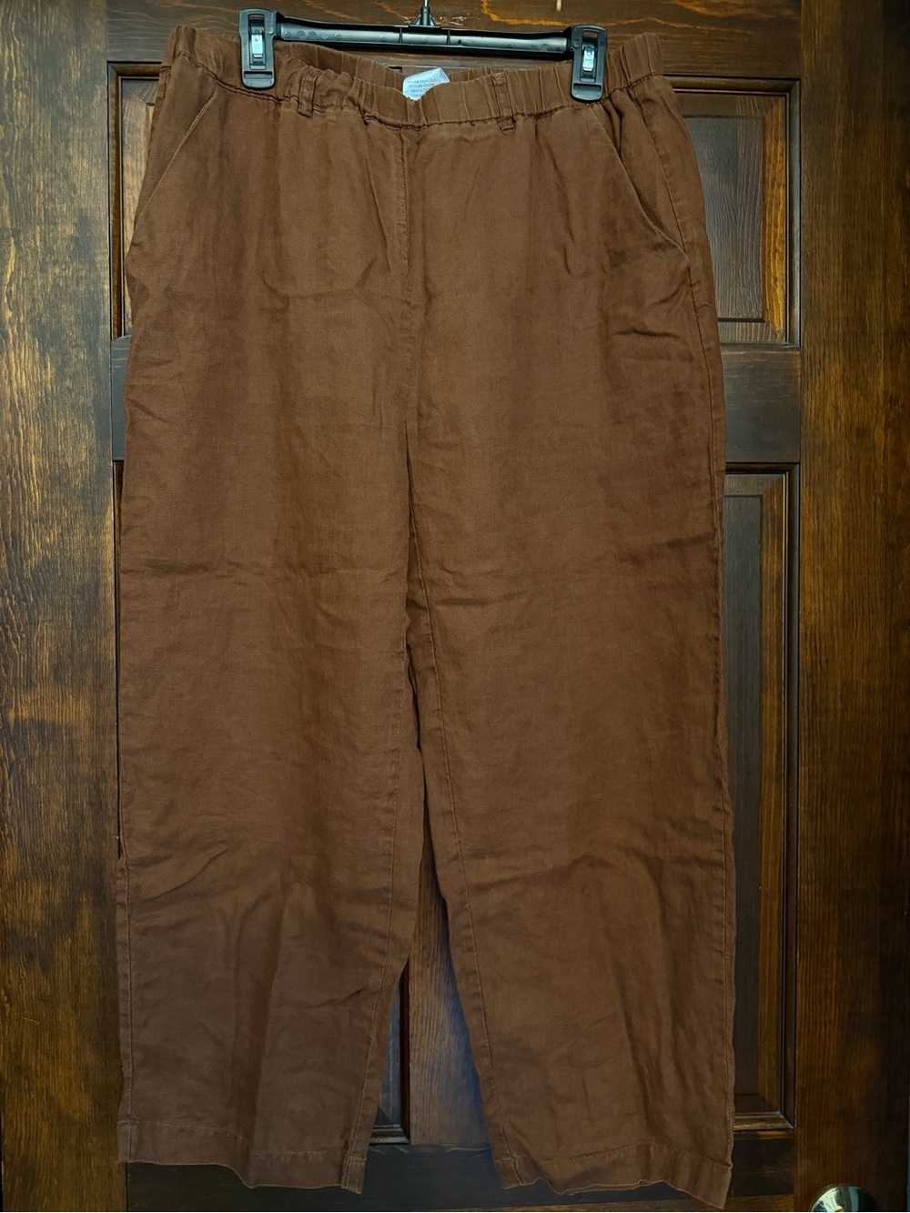 Quince Women’s Size Large Large Chocolate Brown European Linen Pants